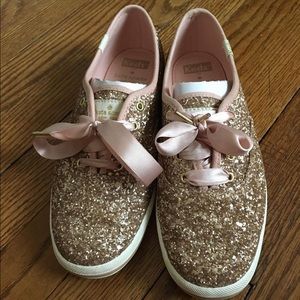 Kate spade gold sparkle Keds